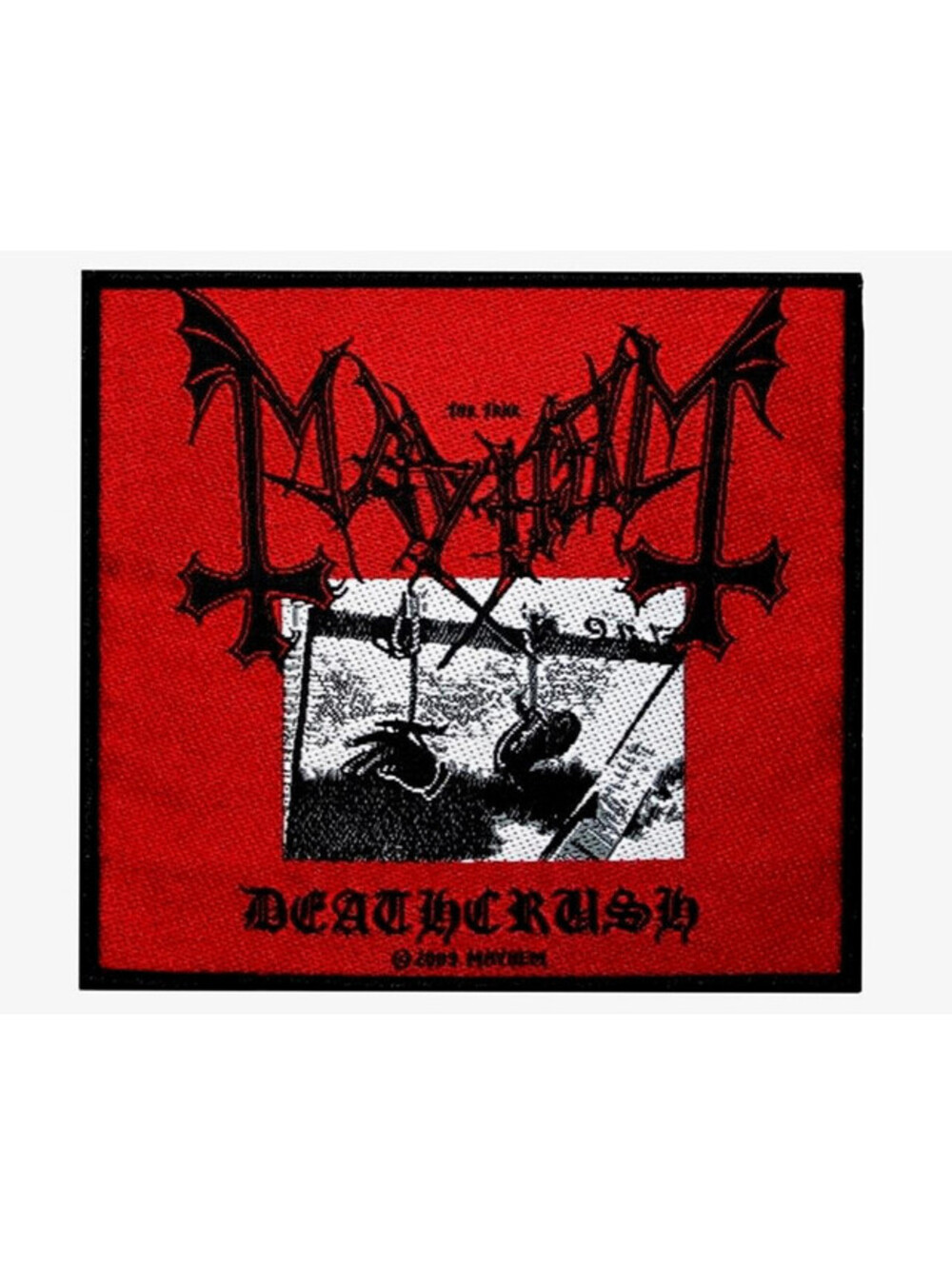 MAYHEM DEATHCRUSH PATCH WOVEN black metal band patches, black metal music
